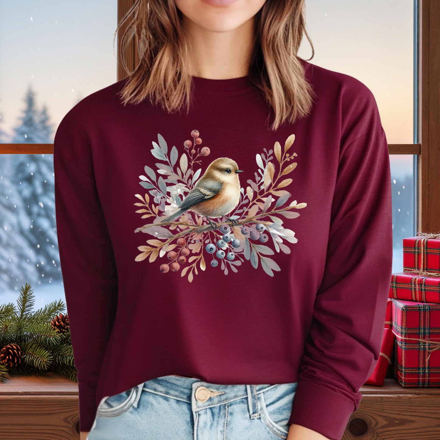 Winter Sparrow Long Sleeve Tee