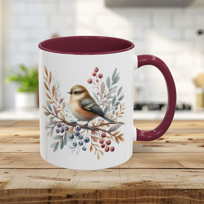 Winter Sparrow Watercolor Mug (11/15oz)
