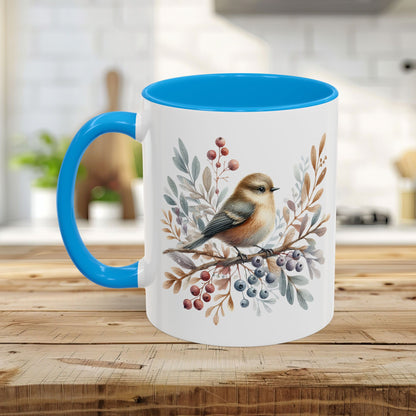 Winter Sparrow Watercolor Mug (11/15oz)