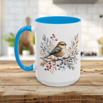 Winter Sparrow Watercolor Mug (11/15oz)