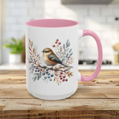 Winter Sparrow Watercolor Mug (11/15oz)