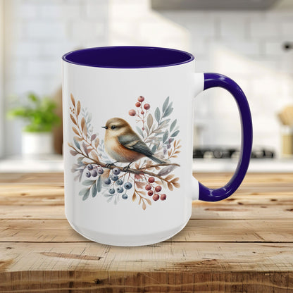 Winter Sparrow Watercolor Mug (11/15oz)
