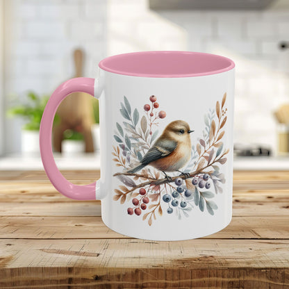Winter Sparrow Watercolor Mug (11/15oz)