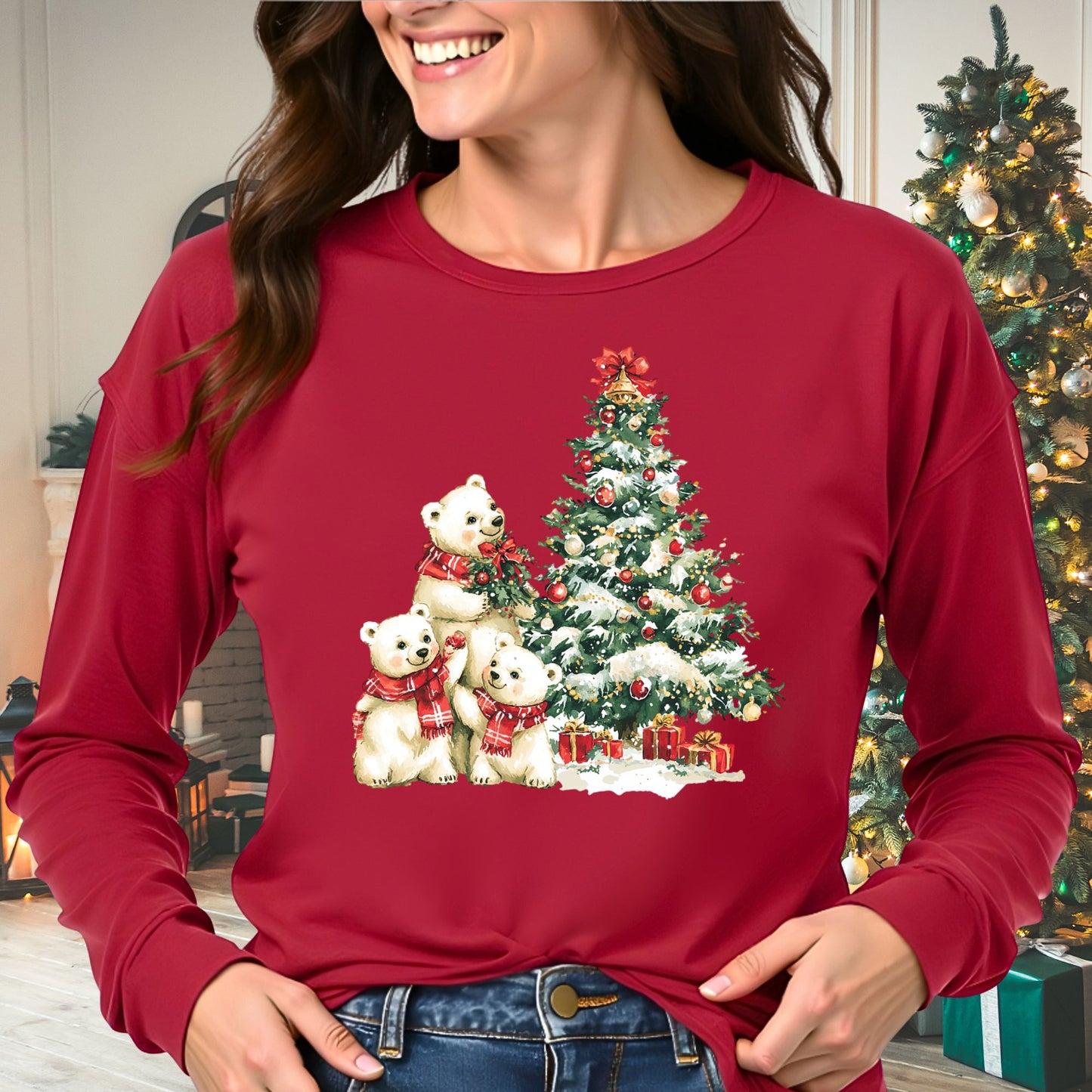 Winter Wonderland Polar Bears Long Sleeve Tee