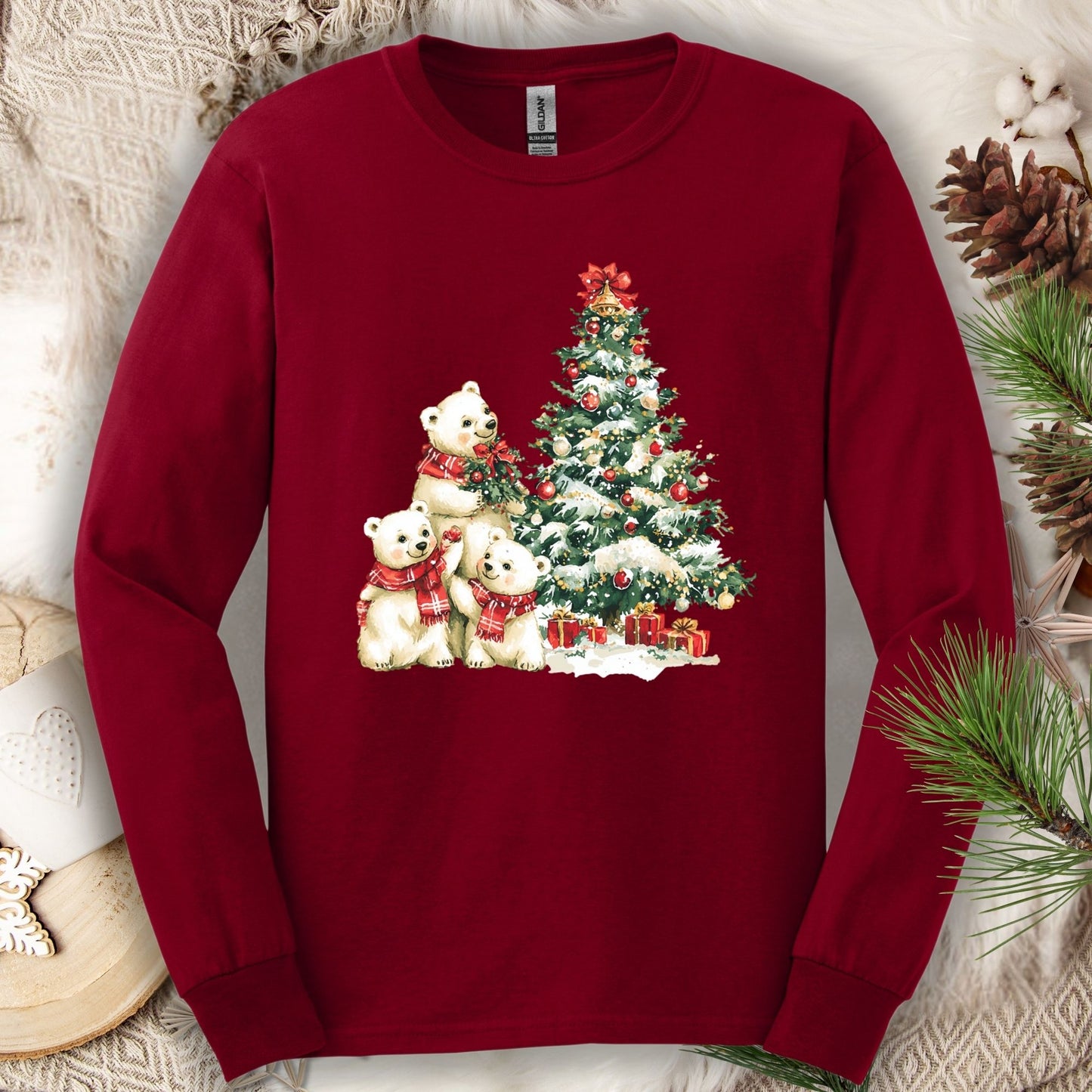 Winter Wonderland Polar Bears Long Sleeve Tee