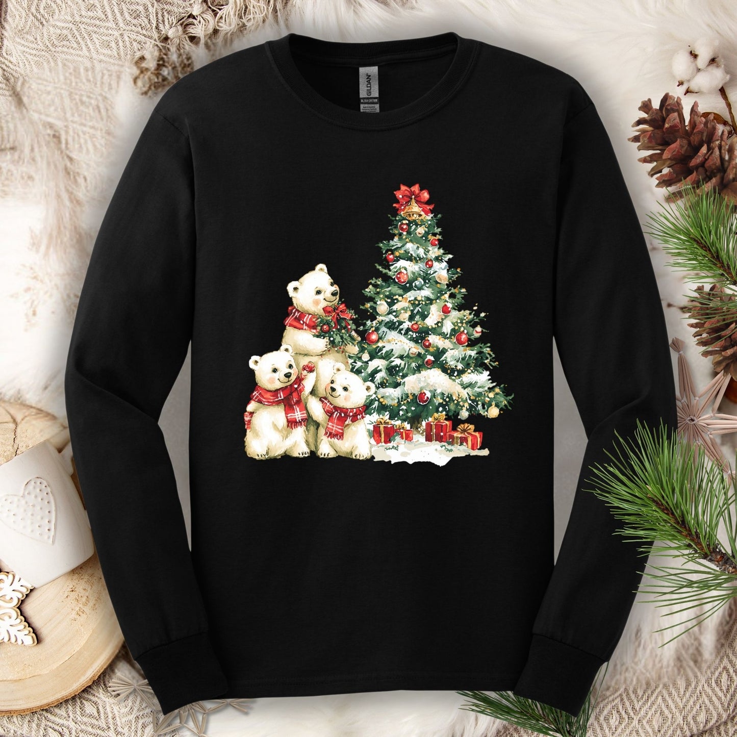Winter Wonderland Polar Bears Long Sleeve Tee