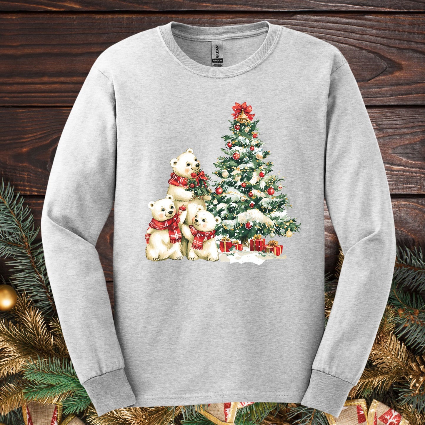 Winter Wonderland Polar Bears Long Sleeve Tee