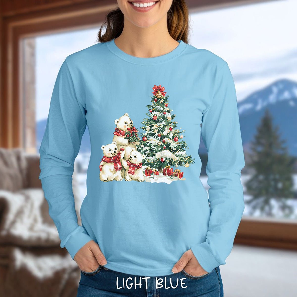 Winter Wonderland Polar Bears Long Sleeve Tee