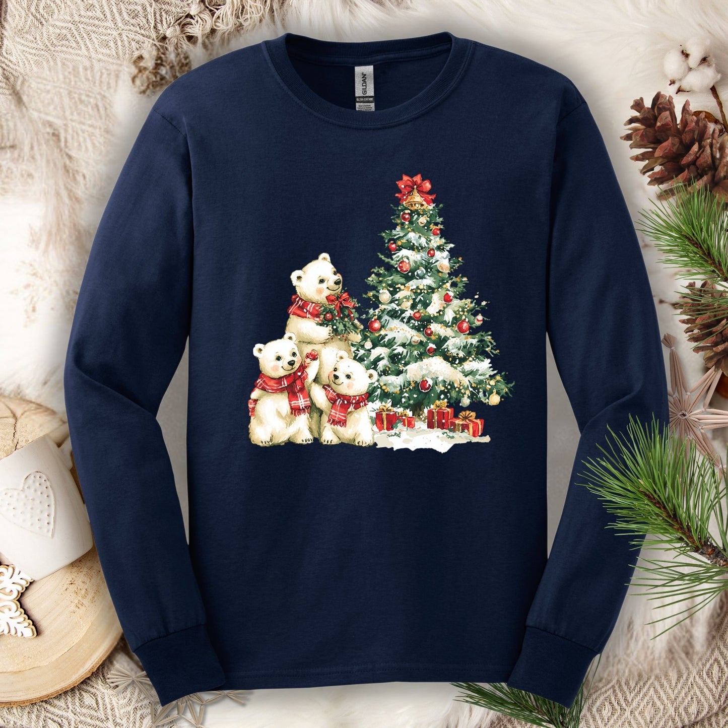 Winter Wonderland Polar Bears Long Sleeve Tee