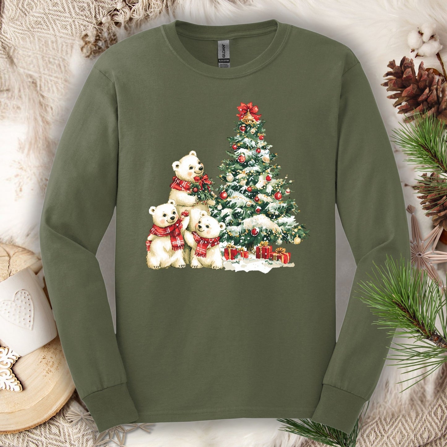 Winter Wonderland Polar Bears Long Sleeve Tee