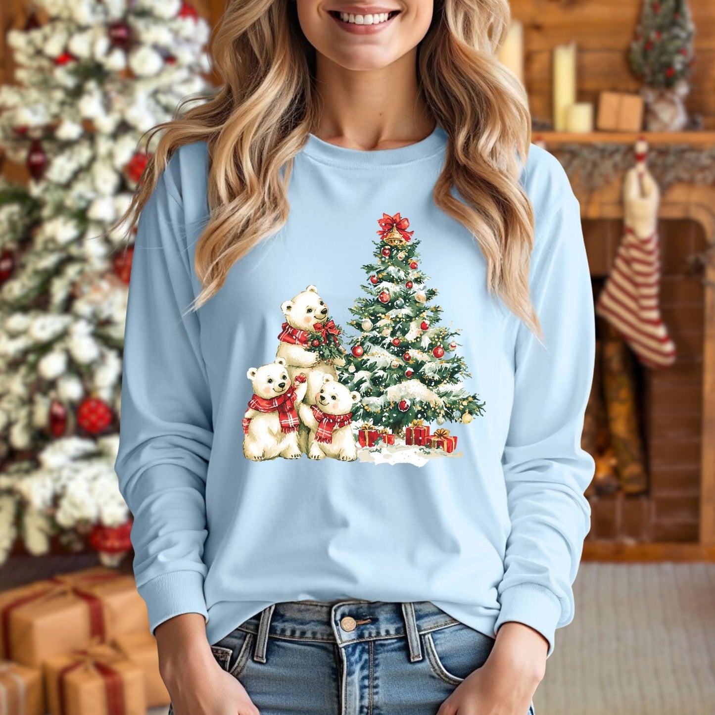 Winter Wonderland Polar Bears Long Sleeve Tee