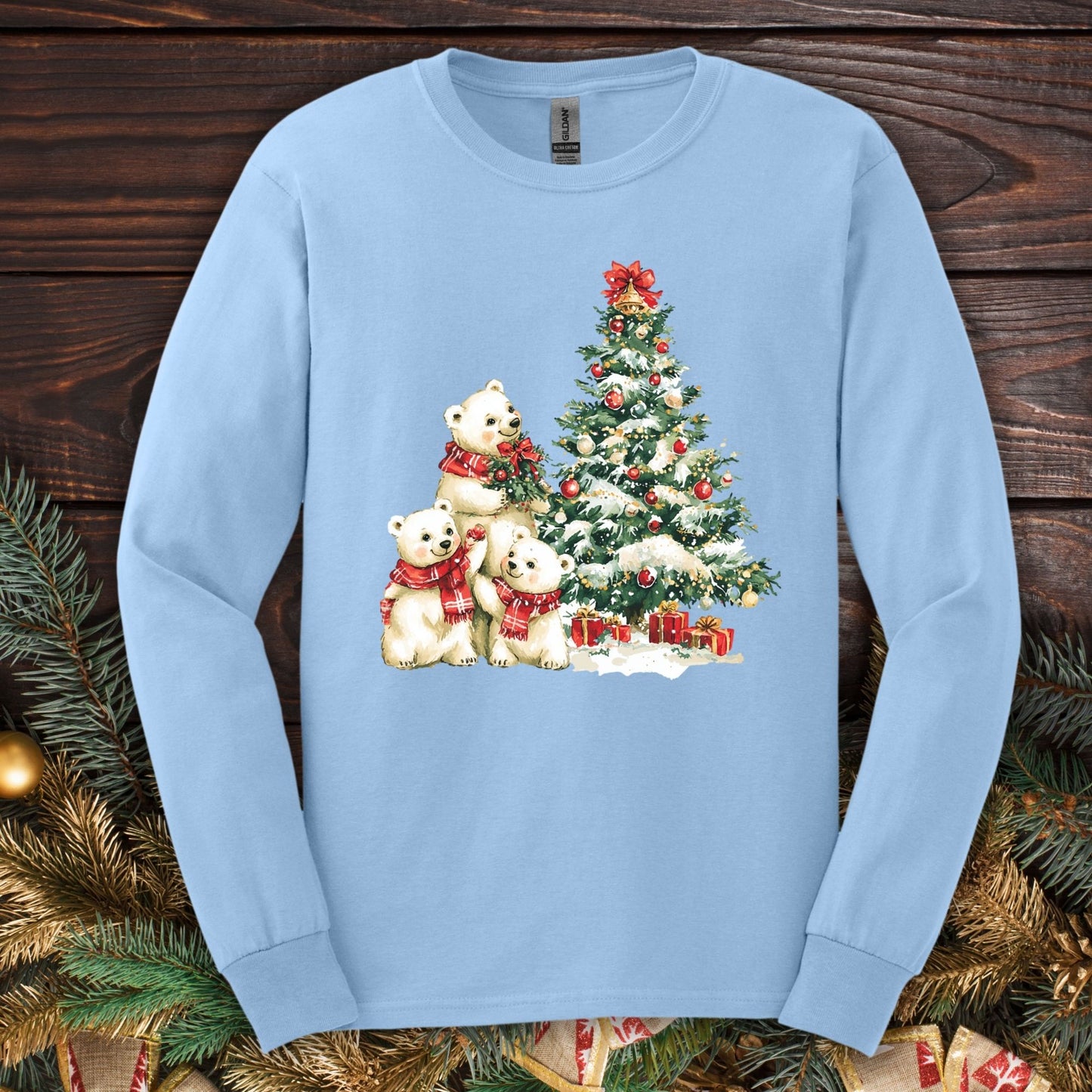 Winter Wonderland Polar Bears Long Sleeve Tee