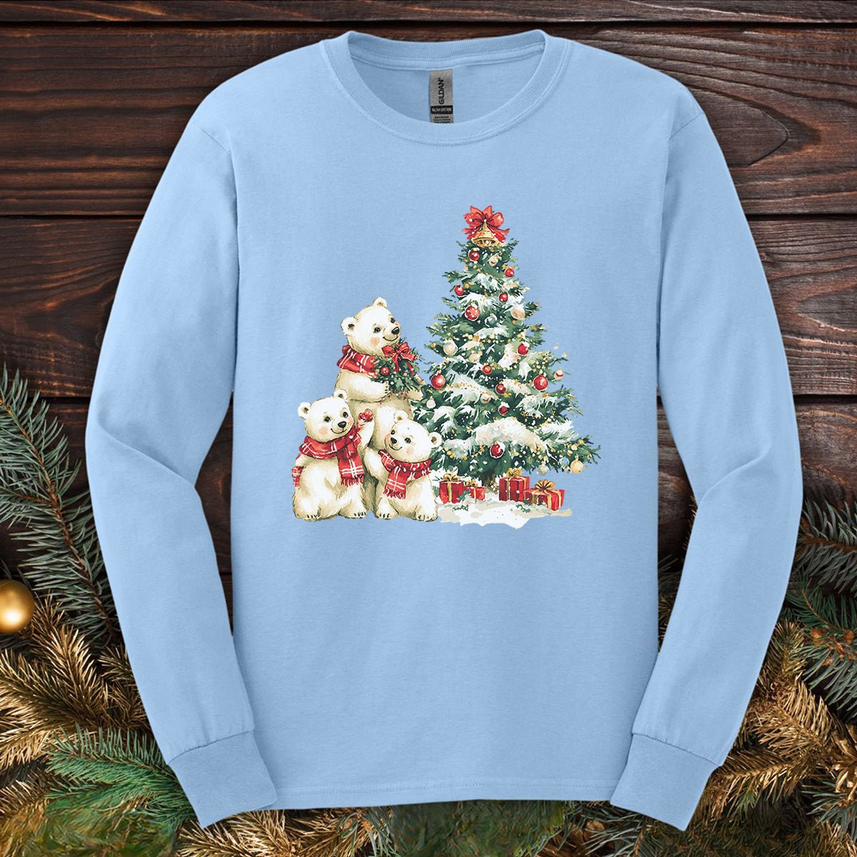 Winter Wonderland Polar Bears Long Sleeve Tee
