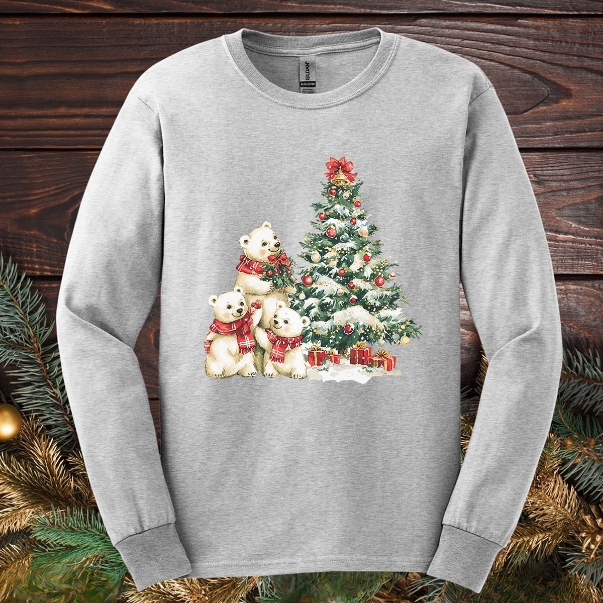 Winter Wonderland Polar Bears Long Sleeve Tee