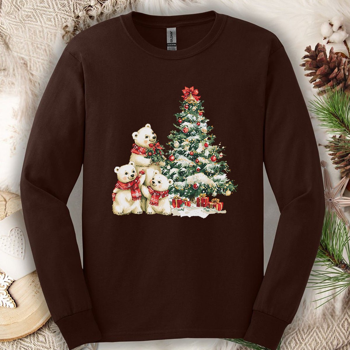 Winter Wonderland Polar Bears Long Sleeve Tee