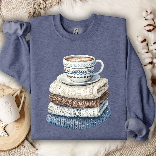 Winter Wool Sweaters and Coffee Sweatshirt
