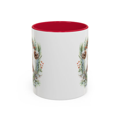 Winter Wren in Evergreen Wreath Mug (11/15oz)