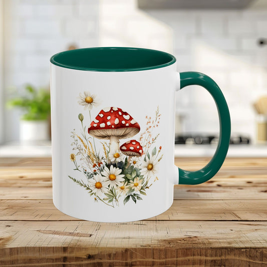 Woodland Mushroom & Daisies Mug (11/15oz)