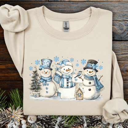 Woodland Snowmen and Birds Sweatshirt