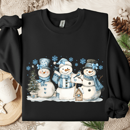 Woodland Snowmen and Birds Sweatshirt
