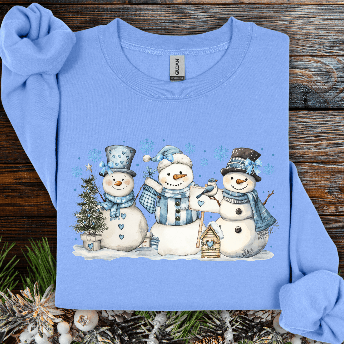 Woodland Snowmen and Birds Sweatshirt