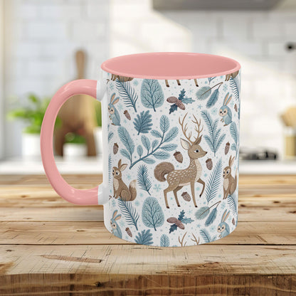 Woodland Winter Bunnies & Deer 11 & 15 oz. Mug