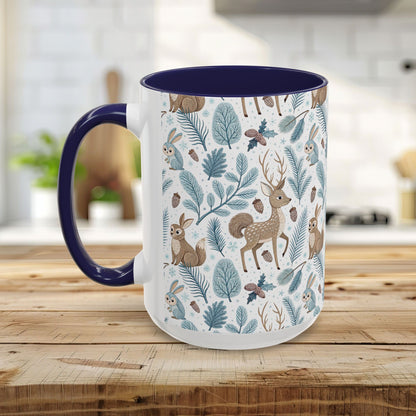 Woodland Winter Bunnies & Deer 11 & 15 oz. Mug