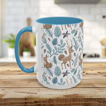 Woodland Winter Bunnies & Deer 11 & 15 oz. Mug