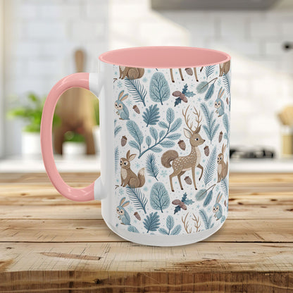 Woodland Winter Bunnies & Deer 11 & 15 oz. Mug