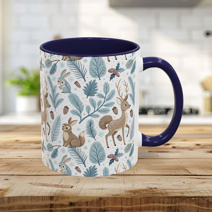Woodland Winter Bunnies & Deer 11 & 15 oz. Mug