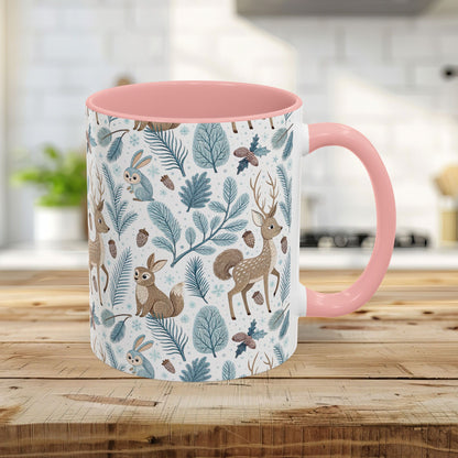 Woodland Winter Bunnies & Deer 11 & 15 oz. Mug