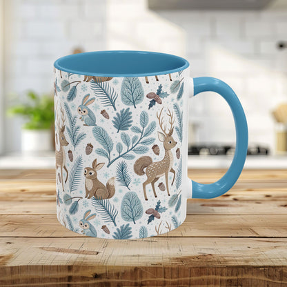 Woodland Winter Bunnies & Deer 11 & 15 oz. Mug