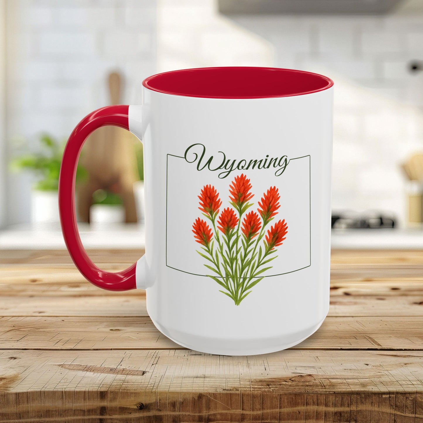 Wyoming State Flower Mug - Indian Paintbrush (11/15oz)