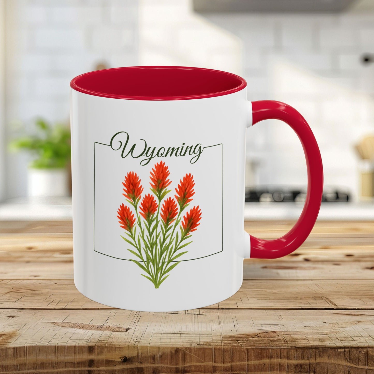 Wyoming State Flower Mug - Indian Paintbrush (11/15oz)