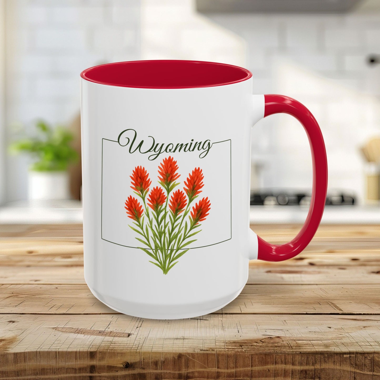 Wyoming State Flower Mug - Indian Paintbrush (11/15oz)