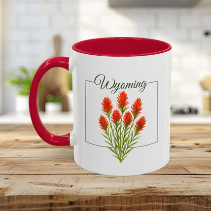 Wyoming State Flower Mug - Indian Paintbrush (11/15oz)