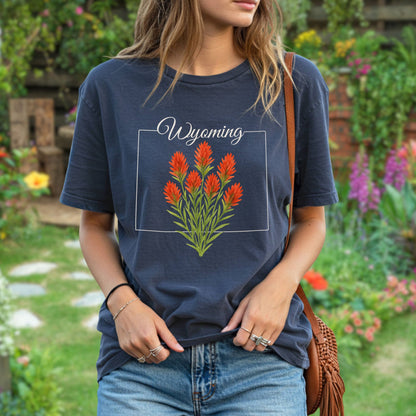 Wyoming State Flower T-Shirt — Indian Paintbrush
