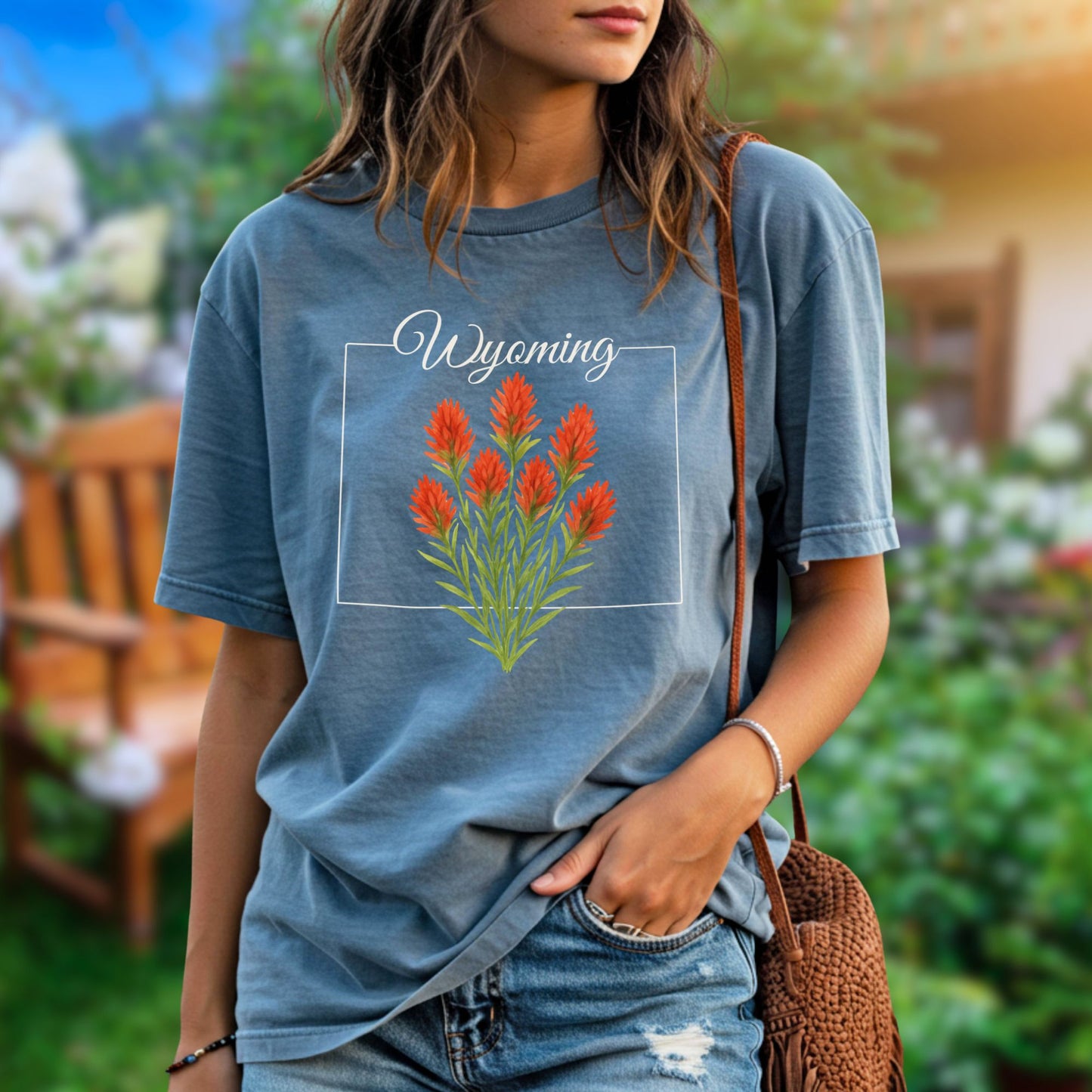 Wyoming State Flower T-Shirt — Indian Paintbrush