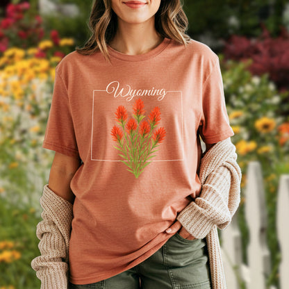 Wyoming State Flower T-Shirt — Indian Paintbrush