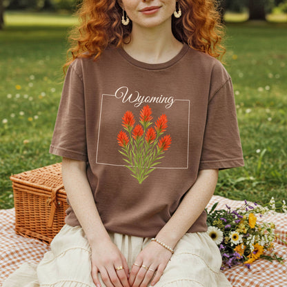 Wyoming State Flower T-Shirt — Indian Paintbrush