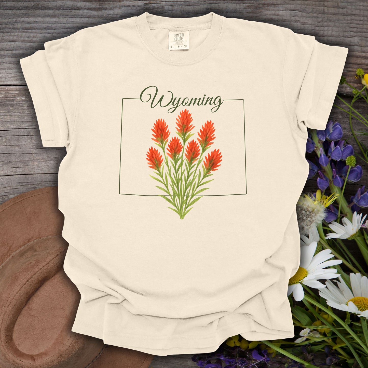Wyoming State Flower T-Shirt — Indian Paintbrush