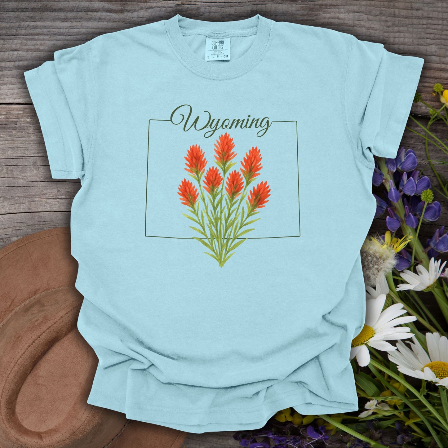Wyoming State Flower T-Shirt — Indian Paintbrush