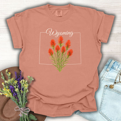 Wyoming State Flower T-Shirt — Indian Paintbrush