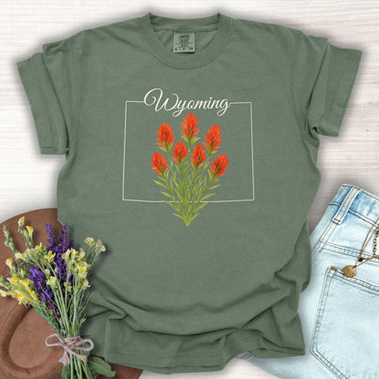 Wyoming State Flower T-Shirt — Indian Paintbrush