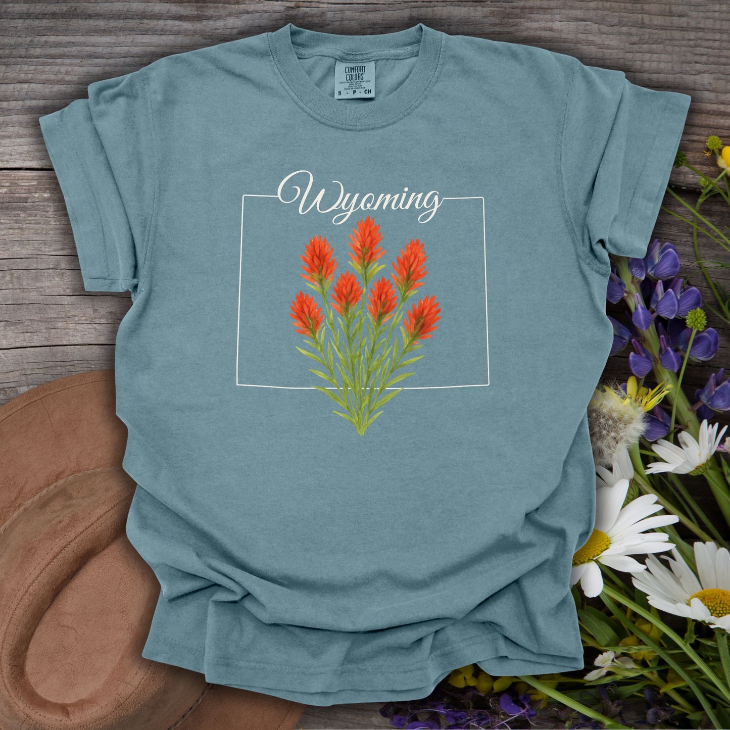 Wyoming State Flower T-Shirt — Indian Paintbrush