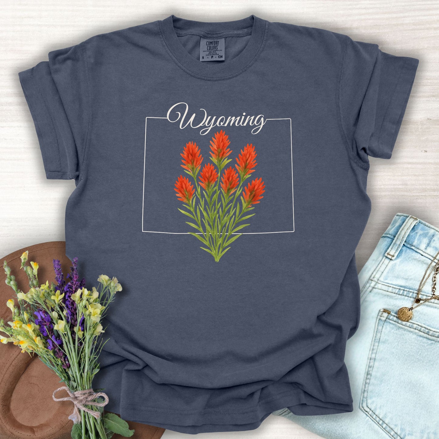 Wyoming State Flower T-Shirt — Indian Paintbrush