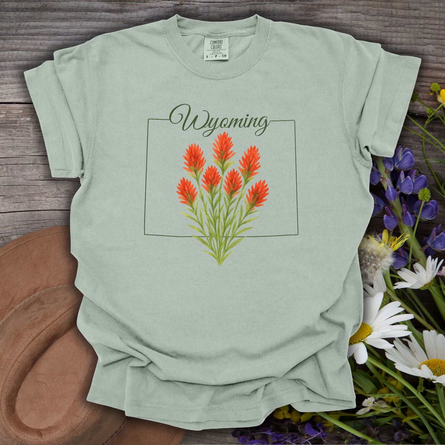 Wyoming State Flower T-Shirt — Indian Paintbrush