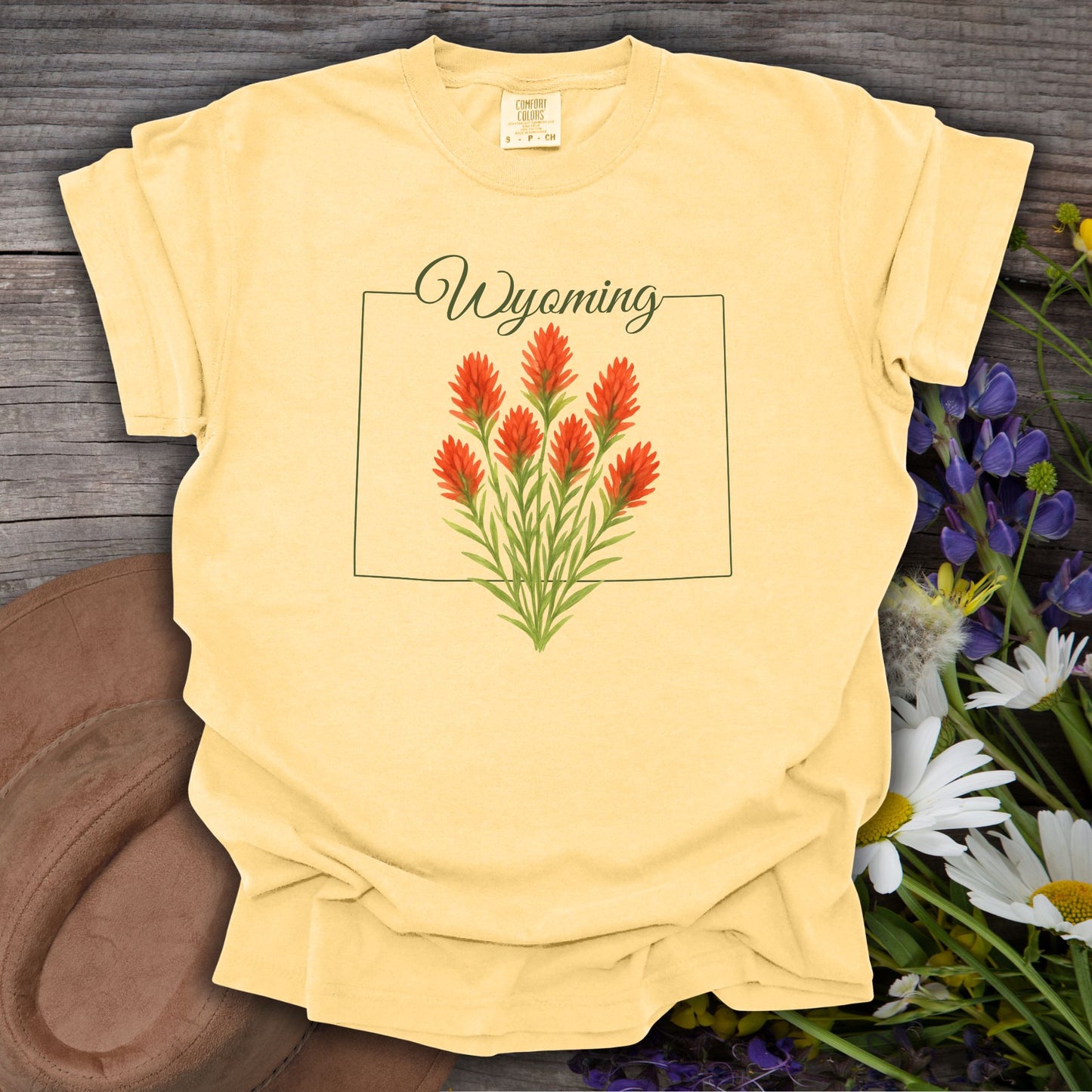 Wyoming State Flower T-Shirt — Indian Paintbrush