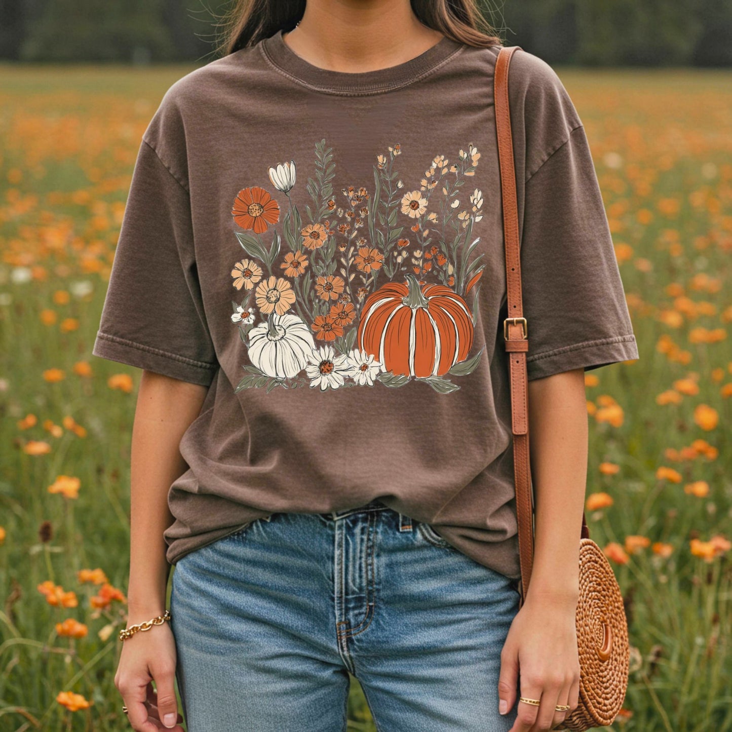 Pumpkin & Wildflowers T-Shirt