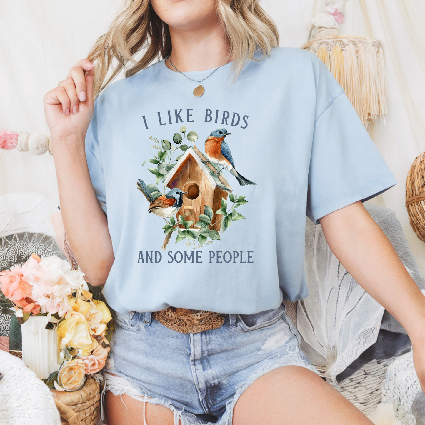 I Like Birds and Some People T-Shirt